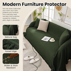 Washable Sofa Covers for 3 Cushion Couch Chenille Furniture Protector Couch Covers for Sectional Sofa 1PC Cover for Dogs Sofa Silpcover Loveseat Protector Cover(Green, 71"x150")