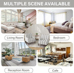 UIXE Stripe Accent Chairs Set of 2, Living Room Arm Chair Modern Nailhead Trim Club Armchair, Comfy Upholstered Sofa Lounge Seat Reading Seat Bedroom Side Seating for Home Office, Gray