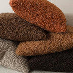 Foindtower 2 Pieces 18x18 Inch Burnt Orange, Faux Fur Throw Pillow Cover Accent Sherpa Furry Pillow Cover Fuzzy Soft Pillowcases Cozy Sheepskin Decorative Fleece Cushion Case for Bed Couch Living Room