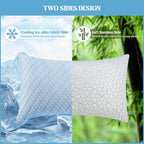 Bafode Memory Foam Pillows Standard Size Set of 2 Cooling Bed Pillow 2 Pack Shredded Memory Foam Pillow for Sleeping 20x26