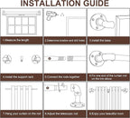 Curtain Rods for Windows 120 to 170, Heavy Duty Industrial Curtain Rods, Black Wrap Around Curtain Rod, Indoor/Outdoor Curtain Rod,1 Inch Adjustable Drapery Rods 144-170"