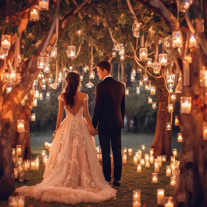 24 Pcs Glass Cylinder Vases Clear Flowers Vase Decorative Floating Candles Holders Table Centerpieces for Wedding Party Event Home Office Decor (Clear,3.4'' X 6'', 3.4'' X 8'', 3.4'' X 10'')