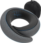 Travel Neck Pillow, Memory Foam Airplane Travel Pillow, 360-degree Comfort and Breathability, U-Shaped Pillow Storage