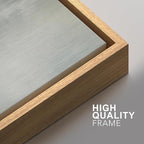 SIGNFORD Framed Canvas Print Wall Art Set Soft Gray and Blue Abstract Neutral Illustration Modern Art Decorative Nordic Nature for Living Room, Bedroom, Office - 16"x24"x2 Natural