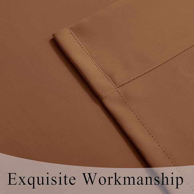 Fcosie Hazel Fireproof Insulation Curtains for Kindergartens, Elderly Homes, Hospitals, Laboratory, Clinic | 80% Light Blocking Polyester Drapes with Antique Bronze Grommets, 66" Wx96 L, 2 Panels