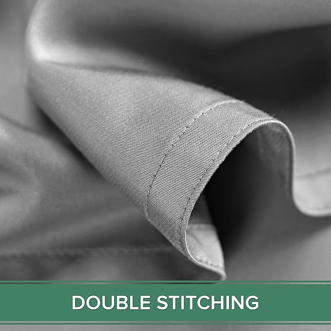 Split King Sheets by Pure Bamboo, Genuine 100% Organic Viscose Derived from Bamboo Bed Sheet Set, Soft & Cooling, Double Stitching *Not for Split Top (Split King, Stone Grey)