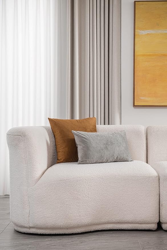 Throw Pillow Cases 18x18 Golden Brown: 2 Pack Cozy Soft Velvet Square Decorative Pillow Covers for Farmhouse Home Decor