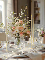 Gold Taper Candle Holders for Wedding Table Centerpiece,Tall Taper Candlestick Holders Bulk Set of 15,Metal Candle Stick Holder for Table or Mantel Centerpiece,Dinning,Festival,Party Home Decor