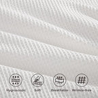 Bedsure Cotton Duvet Cover Queen - 100% Cotton Waffle Weave Milk White Duvet Cover Queen Size, GentleSoft™ and Breathable Bedding Set for All Season, 3 Pieces, 90"x90"