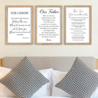 FZMHASLWW Bible Verse Scripture Wall Decor Art 16"×11" Inspirational Quotes Set of 3 Christian Sign Wood Framed Wall Hanging (Wood)