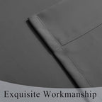 Fcosie 52" Wx63 L Inherent Flame Retardant Curtains - Room Darkening Drapes for School Classroom Dorm Nursing Home Restaurant- Antique Bronze Grommet Top Privacy Window Drapery - Grey - 2 Panels