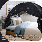 Sherilyn Twin Bed Canopy Tent, Canopy on Bed Privacy Space Sleeping Blackout Tents Bunk Bed Tent Twin Size (Galaxy Tent)