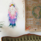 7 Chakras Dream Catchers Tree of Life Dream Catcher Colorful Feather Butterfly Dreamcatcher Wall Decor with Rainbow Healing Crystal Stone Wall Art for Bedroom Home Decor Bless Gift Wedding Party