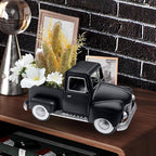 Farmhouse Black Truck Decor, Metal Pickup Truck Car Model, Vintage Truck Christmas Decor, Farmhouse Table Decor,Retro Truck Decor, Decorative Tabletop Storage