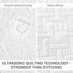 Love's cabin King Size Quilt Set White Bedspreads - Soft Bed Summer Lightweight Bedspread Comforter - Modern Style Coin Pattern Coverlet for All Season - 3 Pieces (1 Quilt, 2 Pillow Shams)