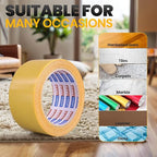 ADHES Double Sided Carpet Tape Heavy Duty, Removable and Residue-Free Rug Gripper Rug Tape for Hardwood Floors, Clear Multipurpose Mounting Tape for Area Rugs and Anti-Slip Grips, 2 Inch x 10 Yards