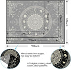 Lunerfex Mandala Moon Tapestry Boho Tapestry for Bedroom Black Tapestries Wall Hanging Living Room Wall Art and Home Decor 60x80