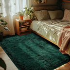 CAIYUECS Green Area Rug Bedroom 5x8: Fluffy Shag Rugs for Living Room-Modern Fuzzy Furry Plush Soft Rugs for Kids Girls Room,Shaggy Rug for Living Room,Bderoom,Dorm Home Decor(5x8 Feet,Green)