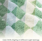 Joiedomi Throw Blanket for Couch, Sage Green Checkered Knitted Blankets Gifts for Women Mom Girls, Cozy Cute Soft Throw Home Room Decor Aesthetic Women Mothers Birthday Gifts 50x60 Inches