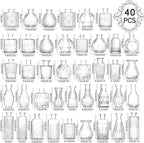 Bud Vases Set of 40 Pcs,Small Flower Vases for Centerpieces,Glass Bud Vase in Bulk,Vintage Bud Vase for Wedding Table Centerpieces Decoration, Home Table Party Decor, Christmas,Anniversary,Clear