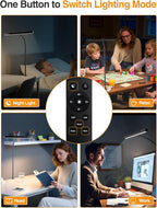 LED Desk Lamps for Home Office,5 Color+9 Brightness Desk Light,Touch & Remote Control,1000 Lumen Bright Monitor Light with Timer,12W USB Adapter Clamp Lamp for Computer, Reading, Study, Workbench