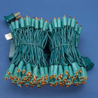 200 Count Orange Wide Angle LED Christmas Lights, 66 ft Green Wire UL Certified Commercial Grade 5mm Holiday String Light Set (Orange)