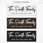 Personalized Family Name Wood Sign - Custom Last Name Plaque, New Family Established Sign, Wedding & Housewarming Gift, Rustic Home Wall Decor Plaque 16"x6"