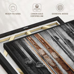 ElephantStock Ski Collection Wall Art - Horizontal Framed Canvas - 1-Piece Bathroom Wall Decor - Photography sports Canvas Print - Brown and Black Decor for Wall - 43" X 29"