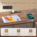 27 Inch Wide Night Stand with Charging Station, Wood Nightstand with Open Shelf, Large Drawer Bedside Table for Living Room/Bedroom/Office (Retro Brown)