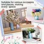 Yaomiao 30 Pcs Vases Bulk Colored Flower Glass Vases Bud Vintage Colored Glass Bottles Colorful Rustic Embossed for Home Wedding Table Decorations Gifts(Blue Series)