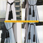 Curtain Tiebacks with Tassel,Modern Rope Window Curtain Ties Backs for Draperies, Outdoor Elegant Decorative Curtain Holdbacks