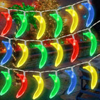 Couah [ 8 Modes & Timer ] Tropical Fruit Banana String Lights, 16 FT Summer String Lights with 30LED Banana Lights, Summer Fairy Lights Battery Operated for Tropical Beach Party Birthday Summer Decor