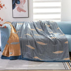 MSGKV Boho Throw Blanket 100% Cotton Woven Throw Blanket for Couch Sofa Bed Double Sided Knit Warm Blanket Cover Sheet Reversible Wearable Summer Blankets, 60''Wx 80''L