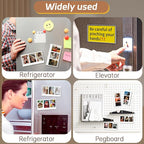 4Pack Magnetic Refrigerator Acrylic Picture Frames fit 3PCS Photos of Mini 2x3 Collage, Compatible with Fujifilm Instax Polaroid Mini for Home Office Fridge/Locker (Clear, 2x3*3 Picture)