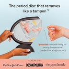2 Menstrual Discs and Applicator Bundle - No Metals or Toxins - 100% Medical-Grade Silicone-Most Soft Reusable Period Disc - Inserts and Removes Like a Tampon - Capacity of 5 and 7 Tampons