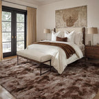 8x10 Ft Extra Large Shag Brown Area Rug for Living Room, Tie-Dyed Ultra Soft Fluffy Furry Rugs for Bedroom Indoor Floor, Aesthetic Carpet for Kids Home Decor (Coffee)