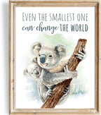 Koala Parent and Child Wall Art Print - Unframed - 11x14 | Inspirational Quote - Motivational Wall Art - Nursery Decor for Boys Room or Girls Room | Unisex Newborn Baby Gift