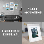 10x12 Picture Frame with Real Glass - Display Pictures 8x10 with Mat or 10 x 12 without Mat, Photo Frame for Wall or Table Top Display(White, 1 Pack)