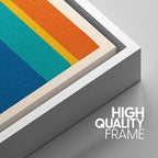 SIGNWIN Framed Canvas Print Wall Art Set Vibrant Tropical Palm Leaf Polygons Nature Wilderness Illustrations Modern Art Decorative Nordic Rustic for Living Room, Bedroom, Office - 24"x36"x3 White