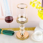 Candle Holder, Pillar Candle Holders, Crystal Candlesticks Holder for Wedding, Parties, Events, Chirstmas,Home Decor, Table Centerpieces CH028D (L)