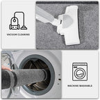 PURRUGS Dirt Trapping Door Mat 32" x 48", Non-Slip/Skid Machine Washable Entryway Rug, Shoes Scraper, Area Rug, Super Absorbent Welcome Mat for Muddy Wet Shoes and Paws, Light Grey & Dark Grey