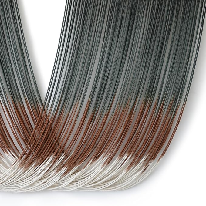 Macrame Wall Hanging Dip-Dye Green Boho Wall Decor Chic Fiber Yarn Wall Art Craftsmanship Bedroom Livingroom Nursery Apartment Home Decor 57" W x 35" L