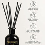Benevolence LA Reed Diffuser Sticks - 3 Pack of 7 Natural Rattan Sticks per Pouch – Home Fragrance Refill, Eco-Friendly Reed Replacement for Essential Oil Diffusers