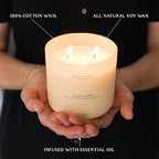 Orange, Cedarwood & Clove – Benevolence LA Large 3-Wick Fall Scented Candle for Home | 15oz, 50-Hour Burn | Soy Wax, Cotton Wicks | Warm & Inviting Autumn Fragrance | Malibu Sands Collection