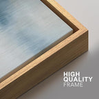 SIGNFORD Framed Canvas Print Wall Art Set Blue and Beige Abstract Modern Neutral Vertical Illustration Modern Art Decorative Nordic Nature for Living Room, Bedroom, Office - 24"x36"x2 Natural