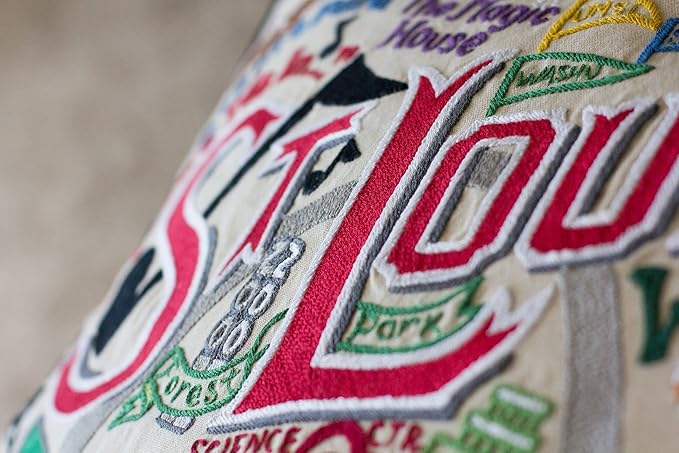 Catstudio St. Louis Embroidered Decorative Throw Pillow