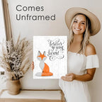 Fox Wall Art Prints (Set of 4) - Unframed - 8x10s | Woodland Nursery Decor | Room Decor Aesthetic | Farmhouse Decor | Living Room Decor for Animal Lovers