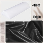 HOMBYS PU Leather Recliner Leg Rest Cushion, Bolster Foot Pillow for Legs, Recliner Foot Pillow, Multipurpose Half Moon Leg Pillow & Back Lumbar Support Cushion for Bed, Chair, Sofa-23"x10"x4"