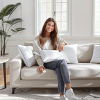 12 x 20 Pillow Insert Set of 2 Indoor Throw Pillow Insert,Rectangle Decorative Pillows Inserts, Throw Pillows for Couch, for Bed,White