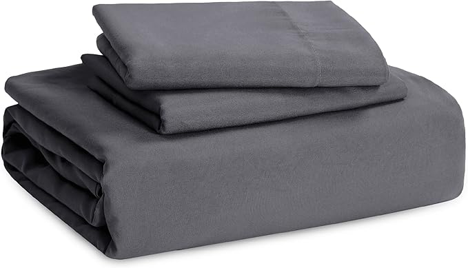 Bedsure Dark Grey Oversized King Duvet Cover - 3 Pieces Prewashed Cotton-Like Extra Soft Bedding Set, Includes 1 Duvet Cover 120x98 Inches with Zipper Closure & 2 Pillow Shams, Comforter Not Included